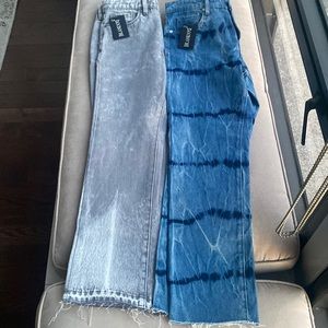Two Pairs of New Blank NYC Madison Jeans - Tie Dye and Washed Black - 27